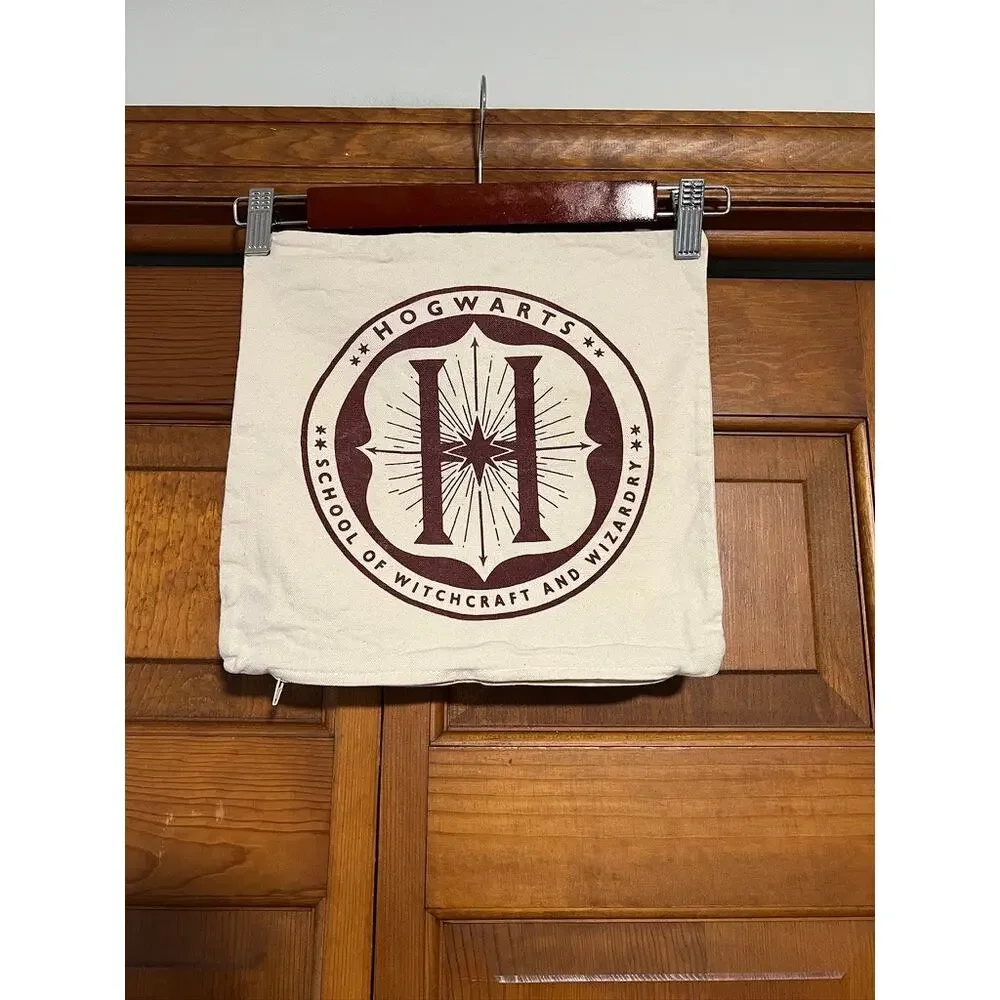 Harry Potter Cursed Child Hogwarts Cotton Pillow Cover 12x12 Wizardcore Academia